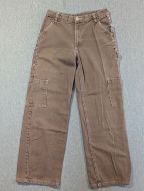 Refuge Wide Leg Cargo Pants XS Tan Straight